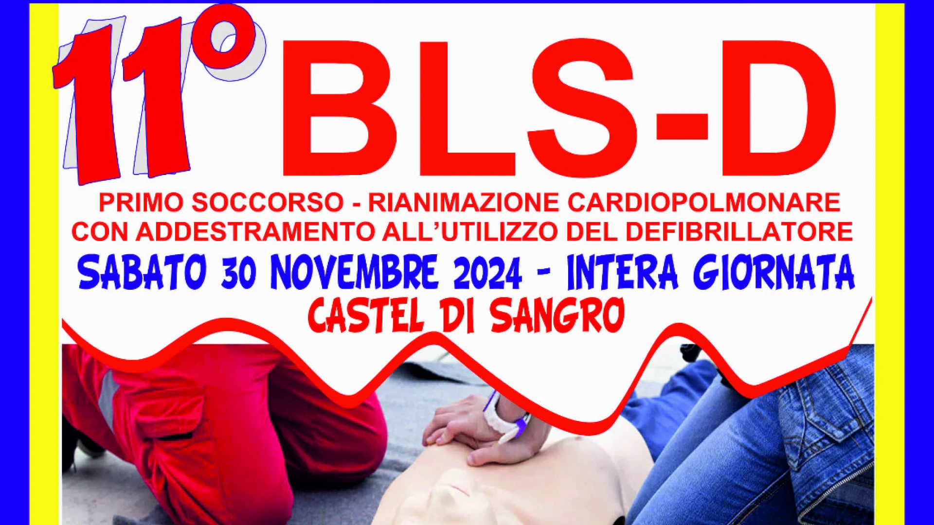 Castel Di Sangro: il distaccamento Pivec promuove l'undicesimo corso BLS-D. Evento in programma il prossimo 30 novembre.